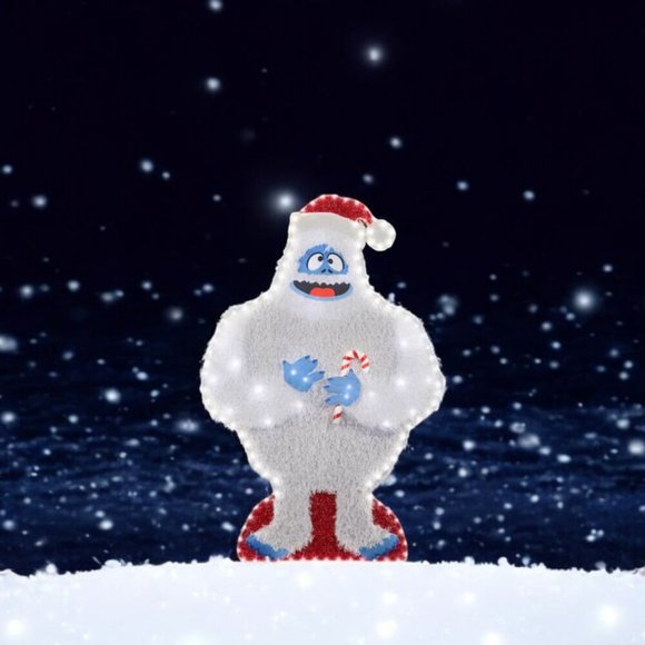 3.3 Ft Lighted BUMBLE Abominable Snowman Christmas Decor Flat-tastic Collapsible - Picture 7 of 8